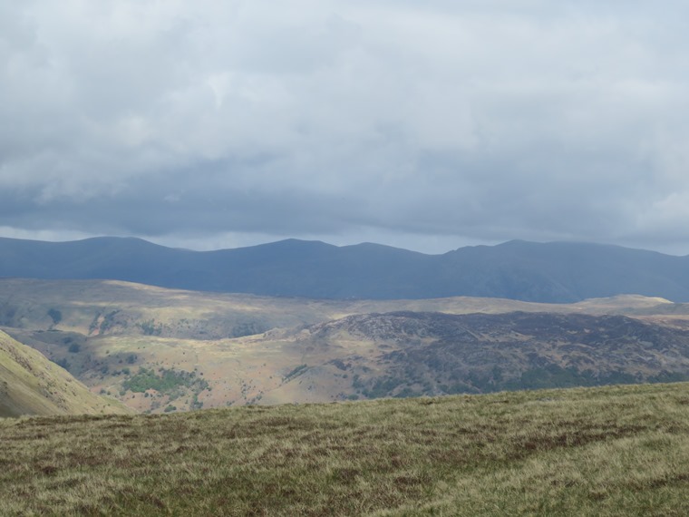 United Kingdom England Lake District, Coast to Coast, Lake District, East from near Grey Knotts across high ridges to Helvellyn massif, Walkopedia