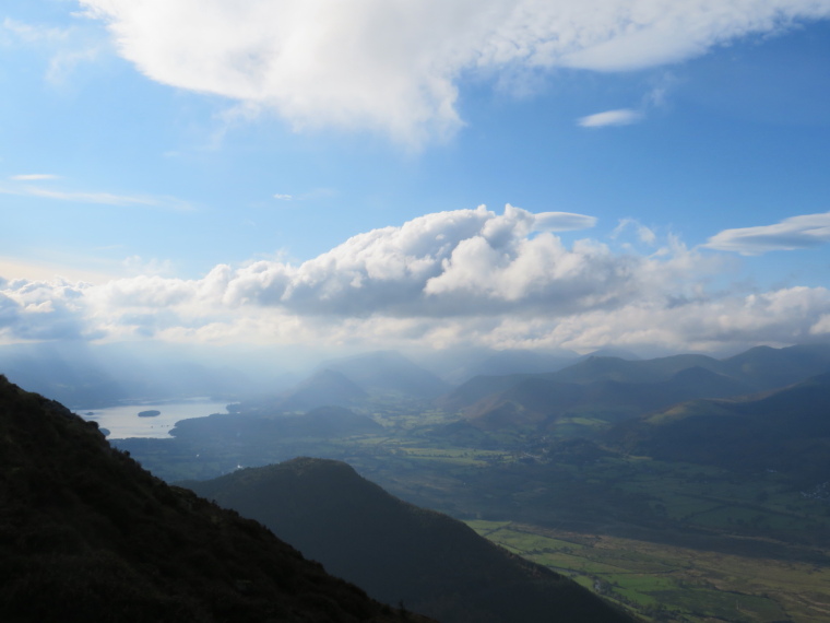 United Kingdom England Lake District, Skiddaw, North to Dewent Water from below Ullock Pike, Walkopedia