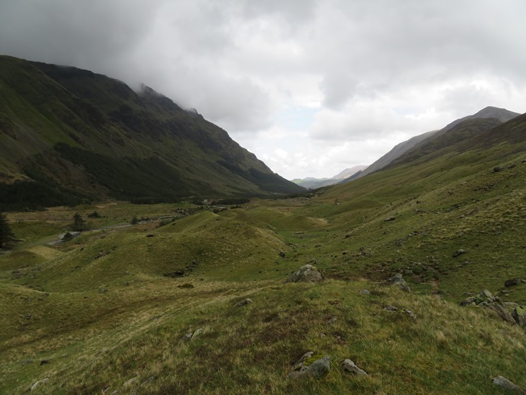 United Kingdom England Lake District, Great Gable, Back down Ennerdale valley from near Black Sail YH, Walkopedia