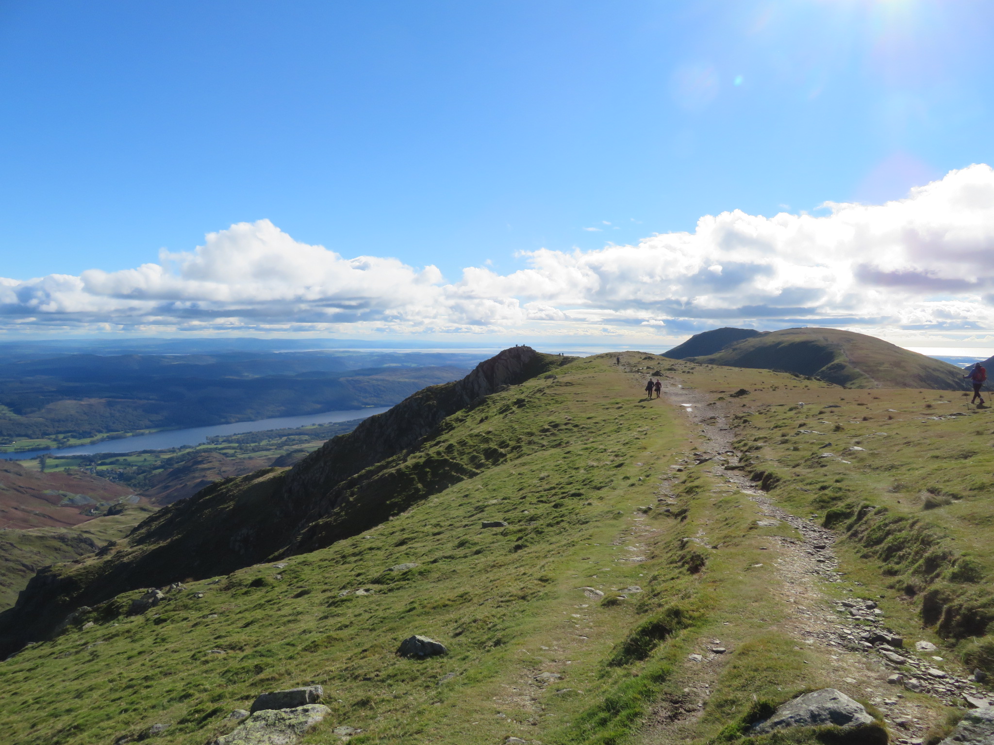 United Kingdom England Lake District, Swirl How and Great Carrs, Looking south along flat high ridge near Swirl How, Walkopedia