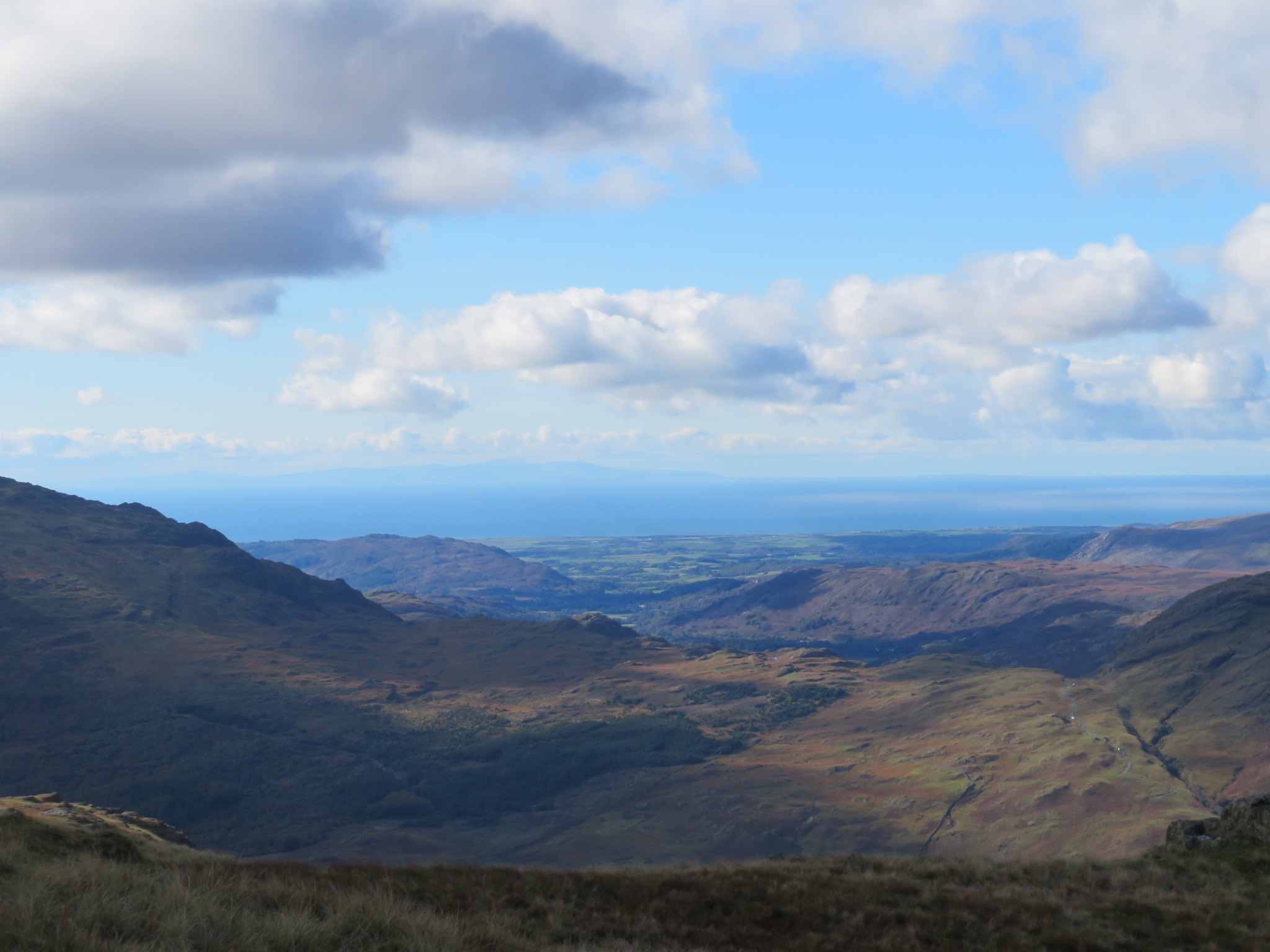 United Kingdom England Lake District, Swirl How and Great Carrs, Sea and Isle of Man from Swirl How, Walkopedia