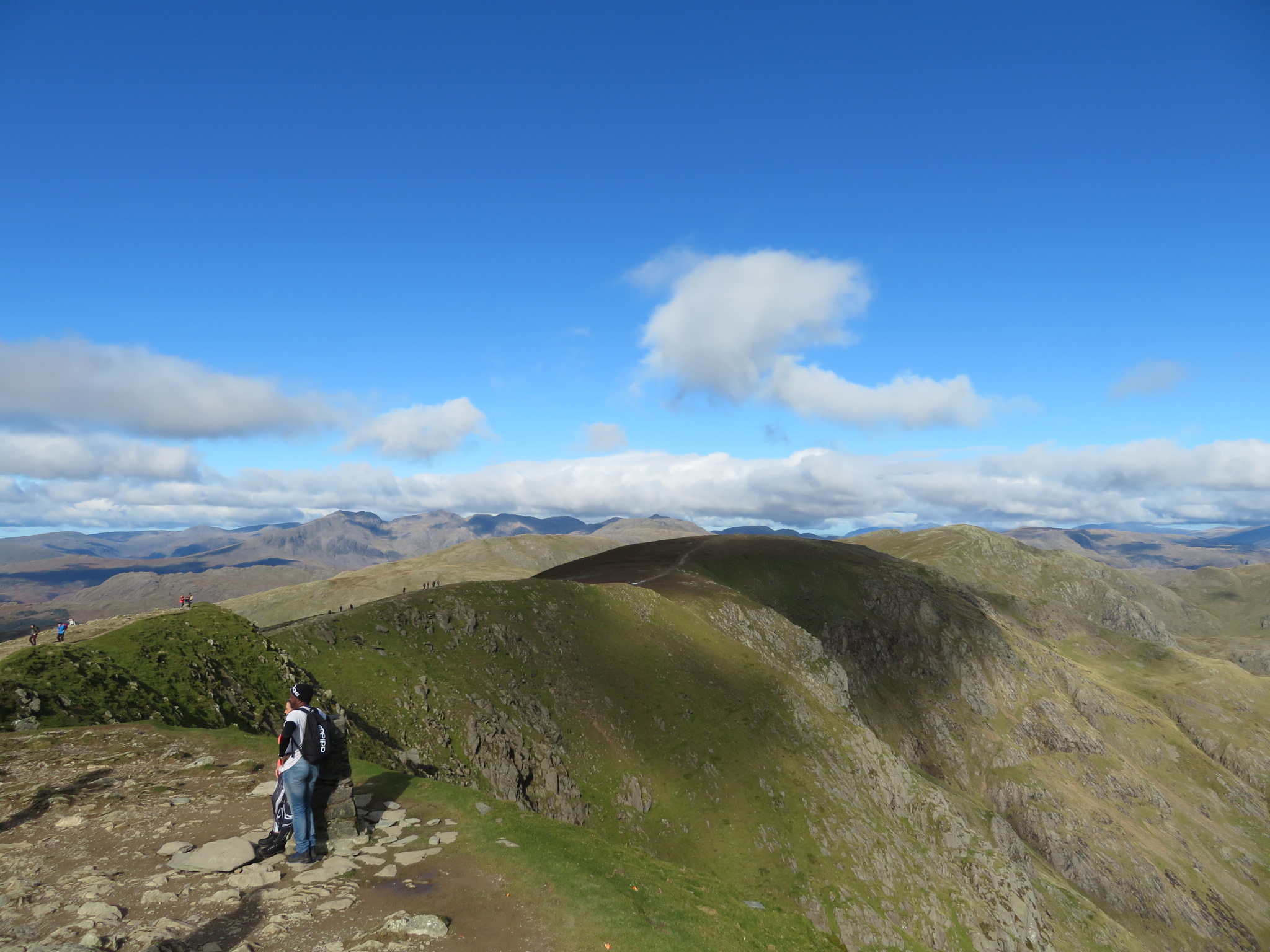 United Kingdom England Lake District, Swirl How and Great Carrs, Wonderful ridge north of Old Man, Scafells behind, Walkopedia