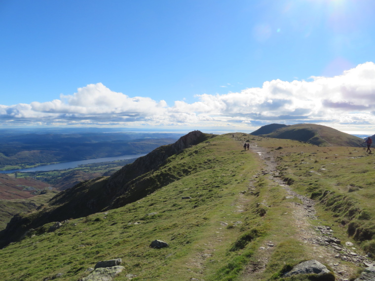 United Kingdom England Lake District, Cumbria Way and High Way, Flat high ridge near Swirl How, Walkopedia