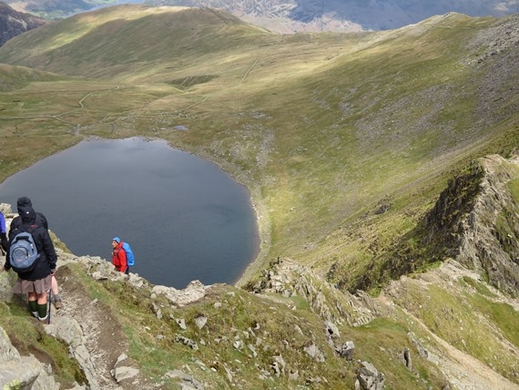 United Kingdom England Lake District, Helvellyn and Striding Edge, Descent to Striding Edge, Walkopedia