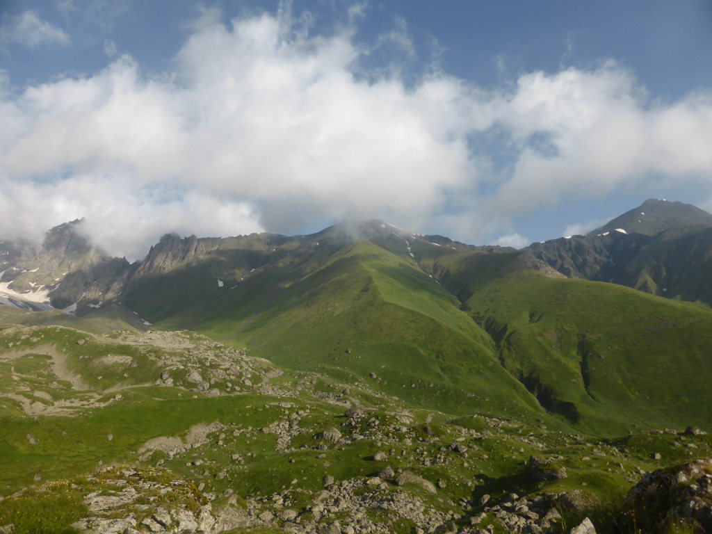 Georgia Gt Caucasus Mts, Juta to Roshka via Chaukhi Pass, Chaukhi pass , Walkopedia
