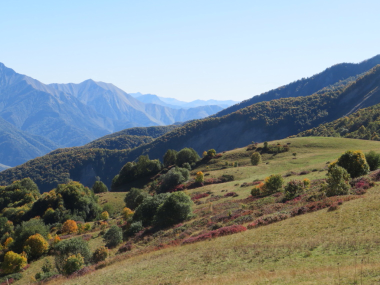 Georgia Gt Caucasus Mts, Greater Caucasus Mountains, South along main valley from Lomissa walk, Walkopedia