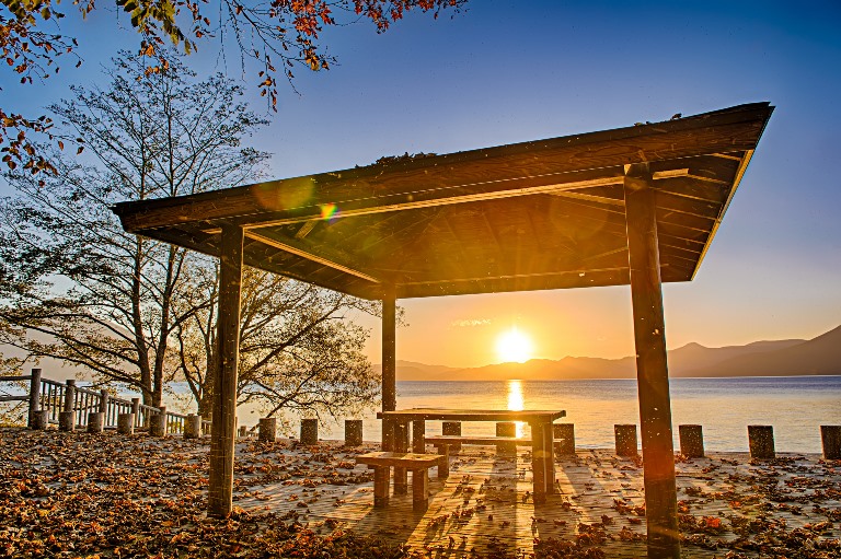 Japan Hokkaido, Shikotsu Toya , Sunset at Lake Shikotsu, Hokkaido, Japan, Walkopedia