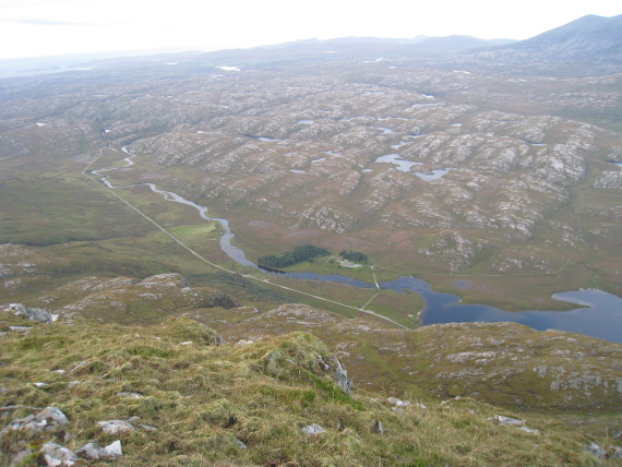 United Kingdom Scotland NW Highlands, Ben Stack, Ground down landscape from the summit , Walkopedia