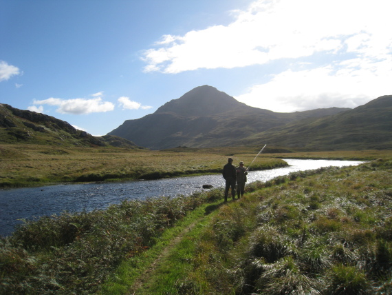 United Kingdom Scotland NW Highlands, Ben Stack, River Laxford, with Stack in the background, Walkopedia