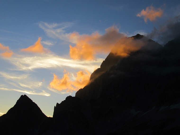 Austria The Dachstein, The Dachstein, Raucheck and Tor pass, sunset, Walkopedia