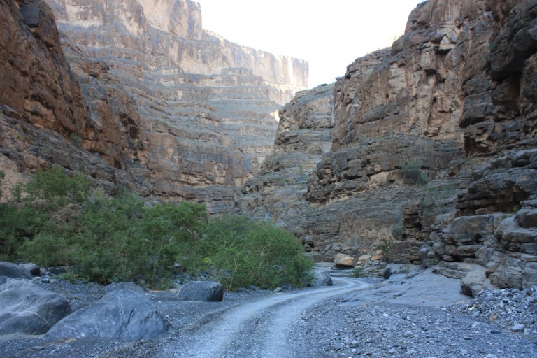 Oman Western Hajar Mts: Jebel Akhdar, Rim Walk, Wadi Nakhur, Inside Wadi An Nakhur, Walkopedia