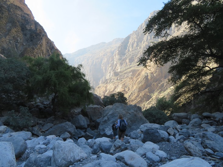 Oman Western Hajar Mts: Jebel Akhdar, Jebel Akhdar, In Wadi Muaydin, Walkopedia