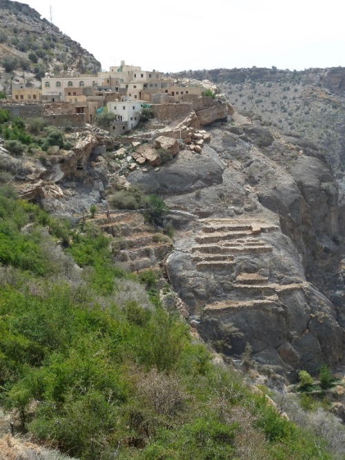 Oman Western Hajar Mts: Jebel Akhdar, Southern Sayq Rim Villages, Al Aqur, Walkopedia
