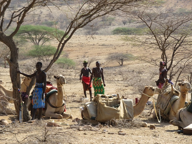 Kenya, Matthews Range Walking Safari, First sight of team, Walkopedia