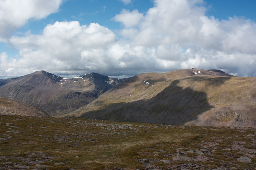 United Kingdom Scotland Cairngorms, Ben Macdui, Cairn Toul and Braeriach across Lairig Ghru from Ben Macdui , Walkopedia