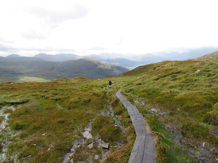 Ireland Kerry Killarney NP, Torc Mountain, Duckboards on boggy stretch, Walkopedia