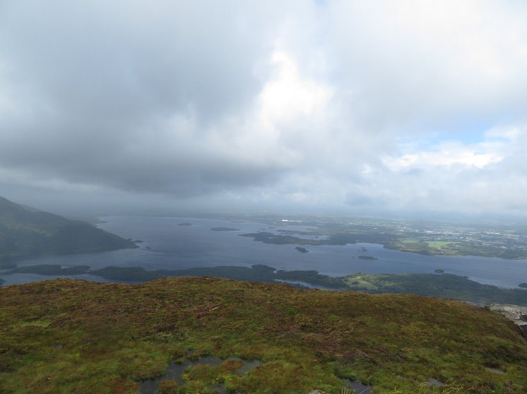 Ireland Kerry Killarney NP, Torc Mountain, Looking north over Killarney lakes from Torc peak, Walkopedia