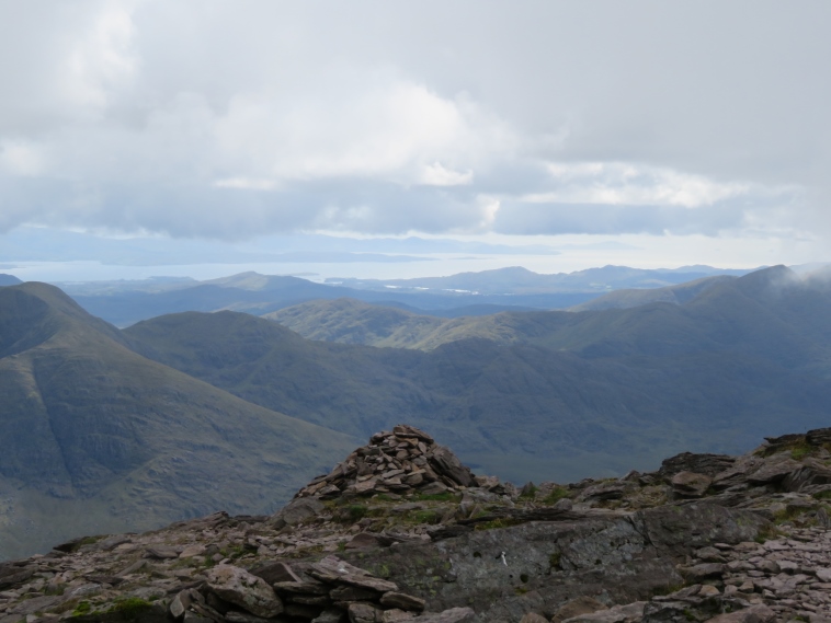 Ireland Kerry Iveragh Peninsula, Carrauntoohil, South from summit, Walkopedia