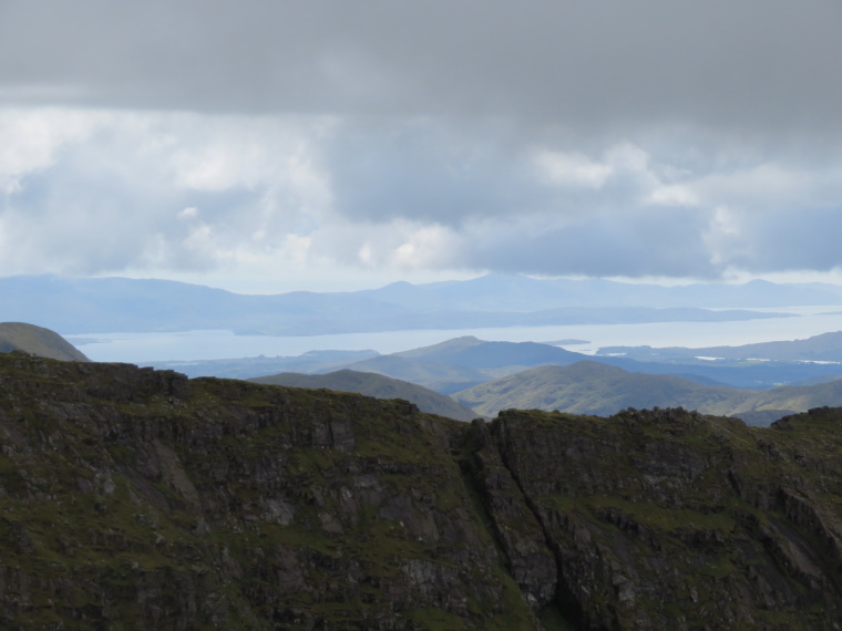 Ireland Kerry Iveragh Peninsula, Iveragh Peninsula, South from high Reeks ridge, Walkopedia