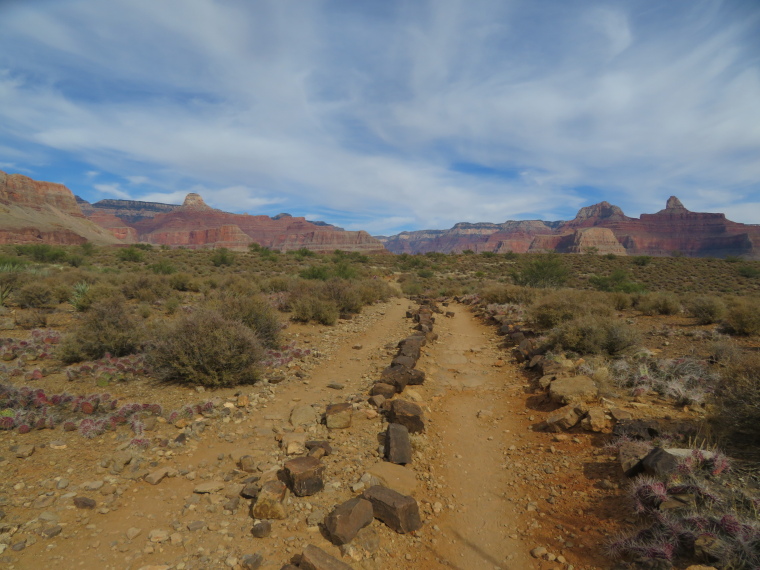 USA SW: Grand Canyon, Bright Angel Trail, Inner plateau, Plateau Point trail, Walkopedia