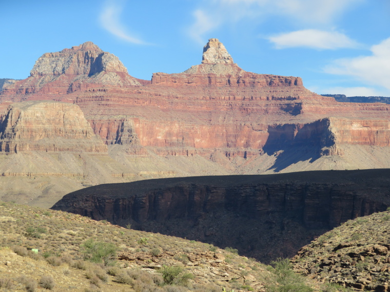 USA SW: Grand Canyon, Bright Angel Trail, Inner canyon from Plateau Point trail, afternoon light, Walkopedia