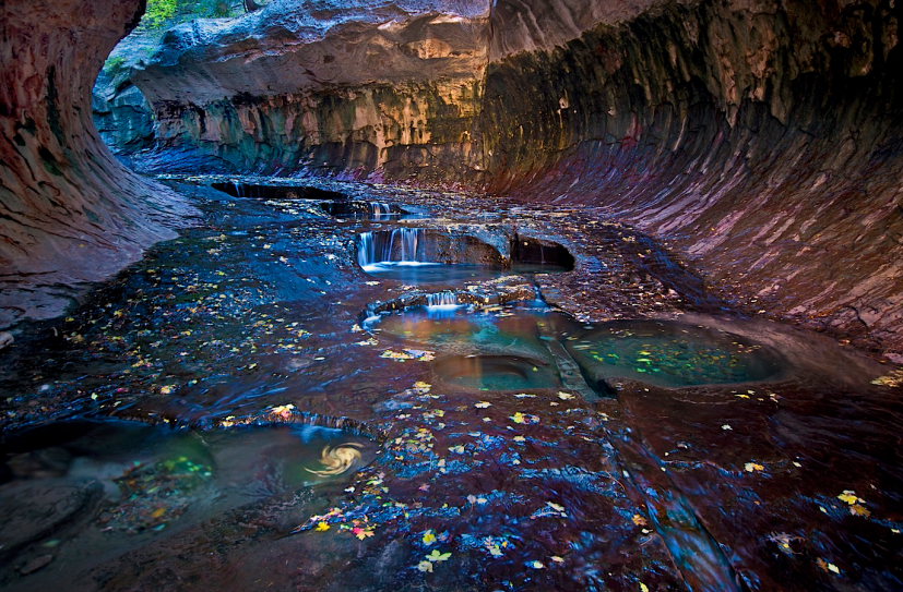 The Subway/Left Fork : The Subway Zion NP  - © wiki user John Fowler...