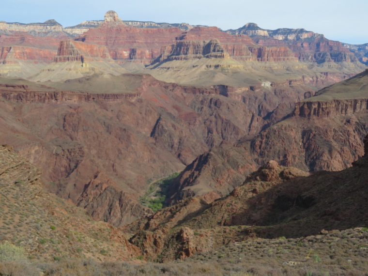 USA SW: Grand Canyon, North Kaibab Trail , Phanton Ranch area, N Kaibab from Tonto Trail, Walkopedia