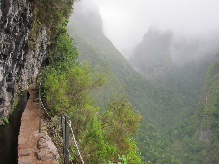 Levada to Caldeirao Verde  
Sheer cliffs in Ribeira Grande - © William Mackesy