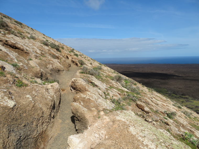 Spain Canary Islands: Lanzarote, Lanzarote, Caldera Blanca flank, Walkopedia