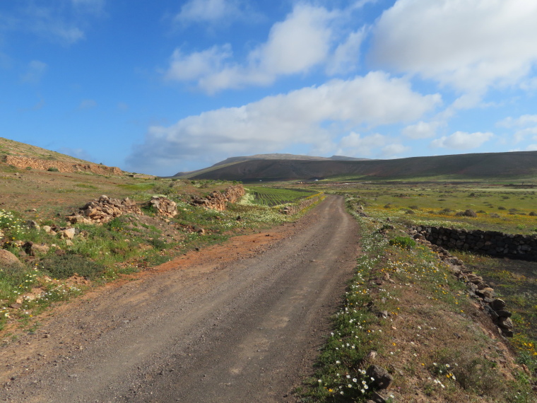 Spain Canary Islands: Lanzarote, Above Teguise , Leaving Teguise on 131, Walkopedia