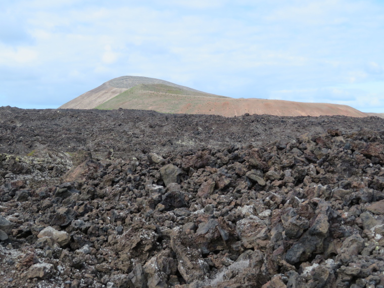 Spain Canary Islands: Lanzarote, Caldera Blanca , The calderas from the start of the walk, Walkopedia