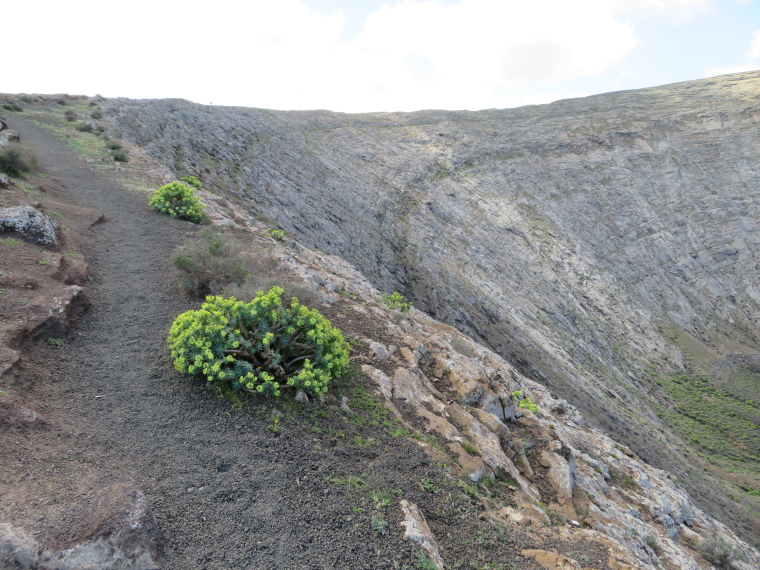 Spain Canary Islands: Lanzarote, Caldera Blanca , Caldera rim, Walkopedia