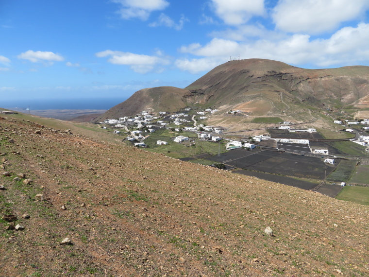 Spain Canary Islands: Lanzarote, Femes area, Across Femes from the south, Atalaya behind, Walkopedia