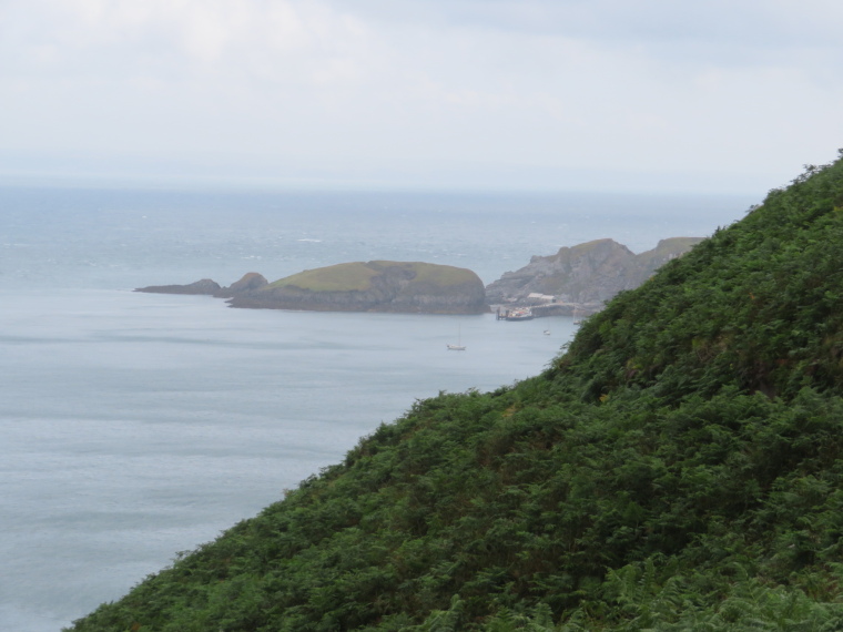 United Kingdom England South-west, Lundy Island, East coast, track below cliffs towards pier, Walkopedia