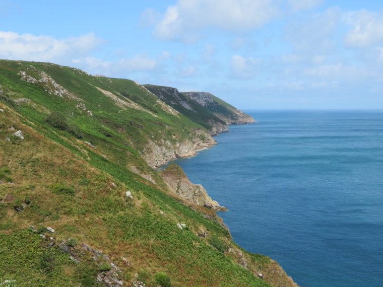 United Kingdom England South-west, Lundy Island, Eastern flank from near harbour, Walkopedia