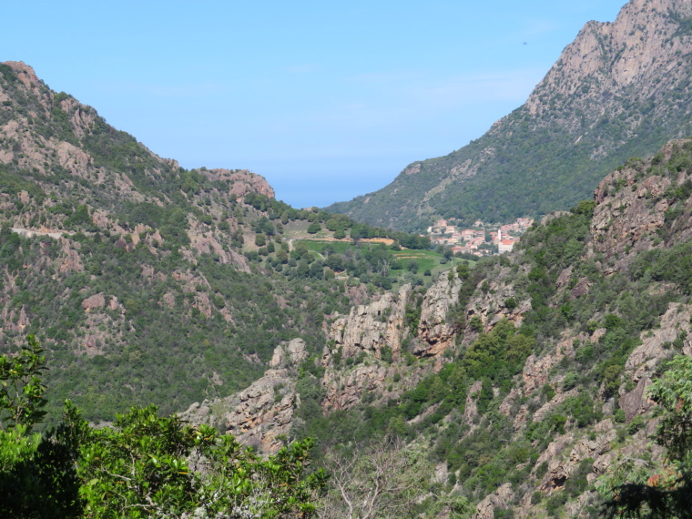 France Corsica: Northern Highlands, Spelunca Gorge, Above gorge to Ota, Walkopedia