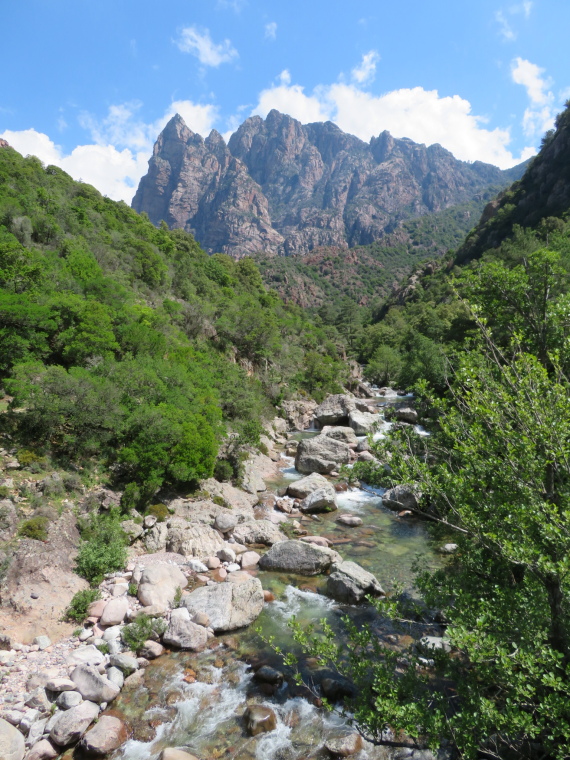 France Corsica: Northern Highlands, Spelunca Gorge, Up side valley to north, Walkopedia