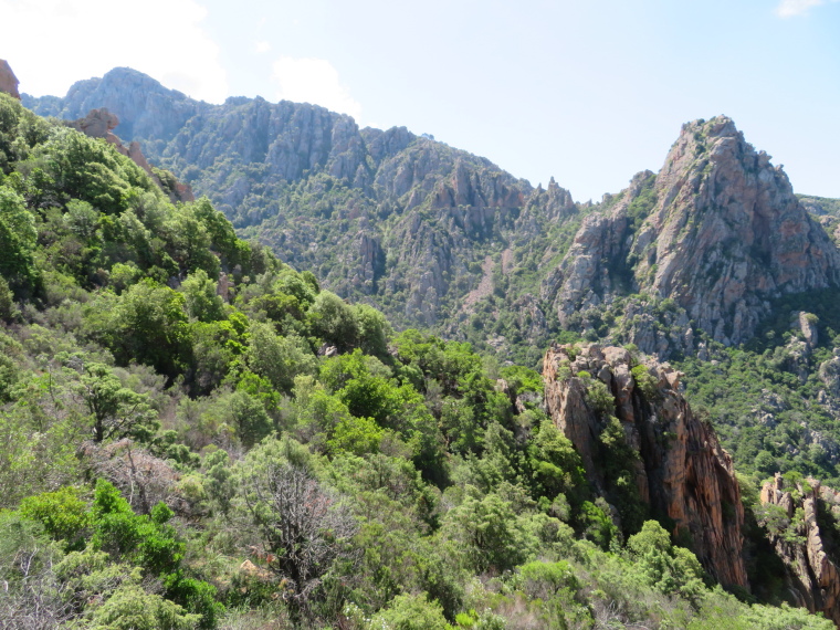 France Corsica: North-west, The Calanche  , Calanche from Chateau Fort trail, Walkopedia