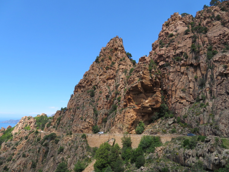 France Corsica: North-west, The Calanche  , From Roches Bleues restaurant, Walkopedia