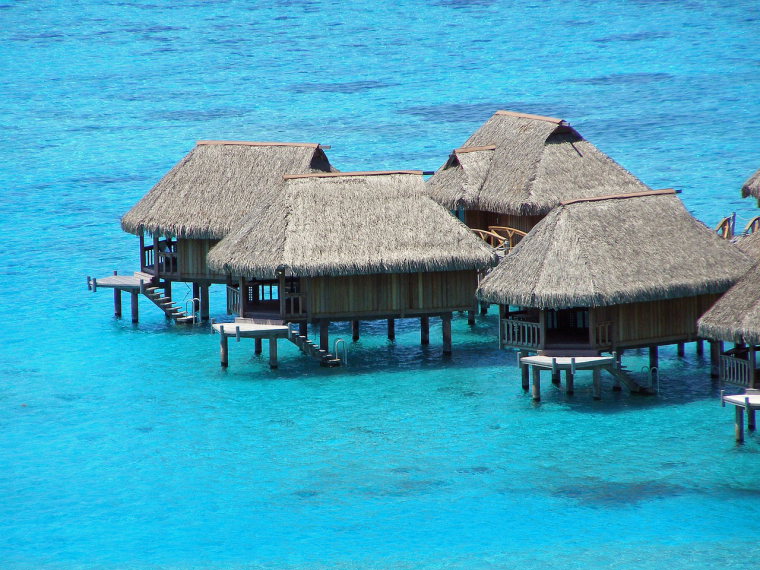 French Polynesia Society Islands, Moorea, Moorea Huts , Walkopedia