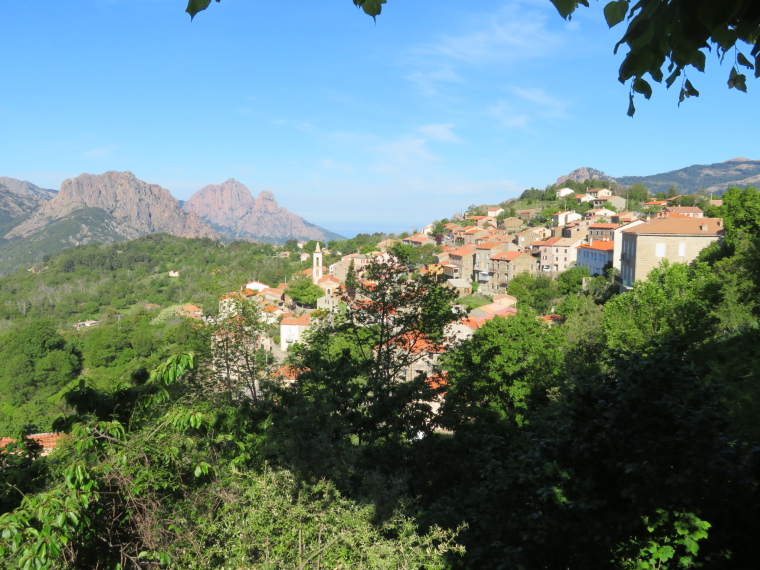 France Corsica: Northern Highlands, Evisa to Col de Vergio, Evisa from upper town, Walkopedia