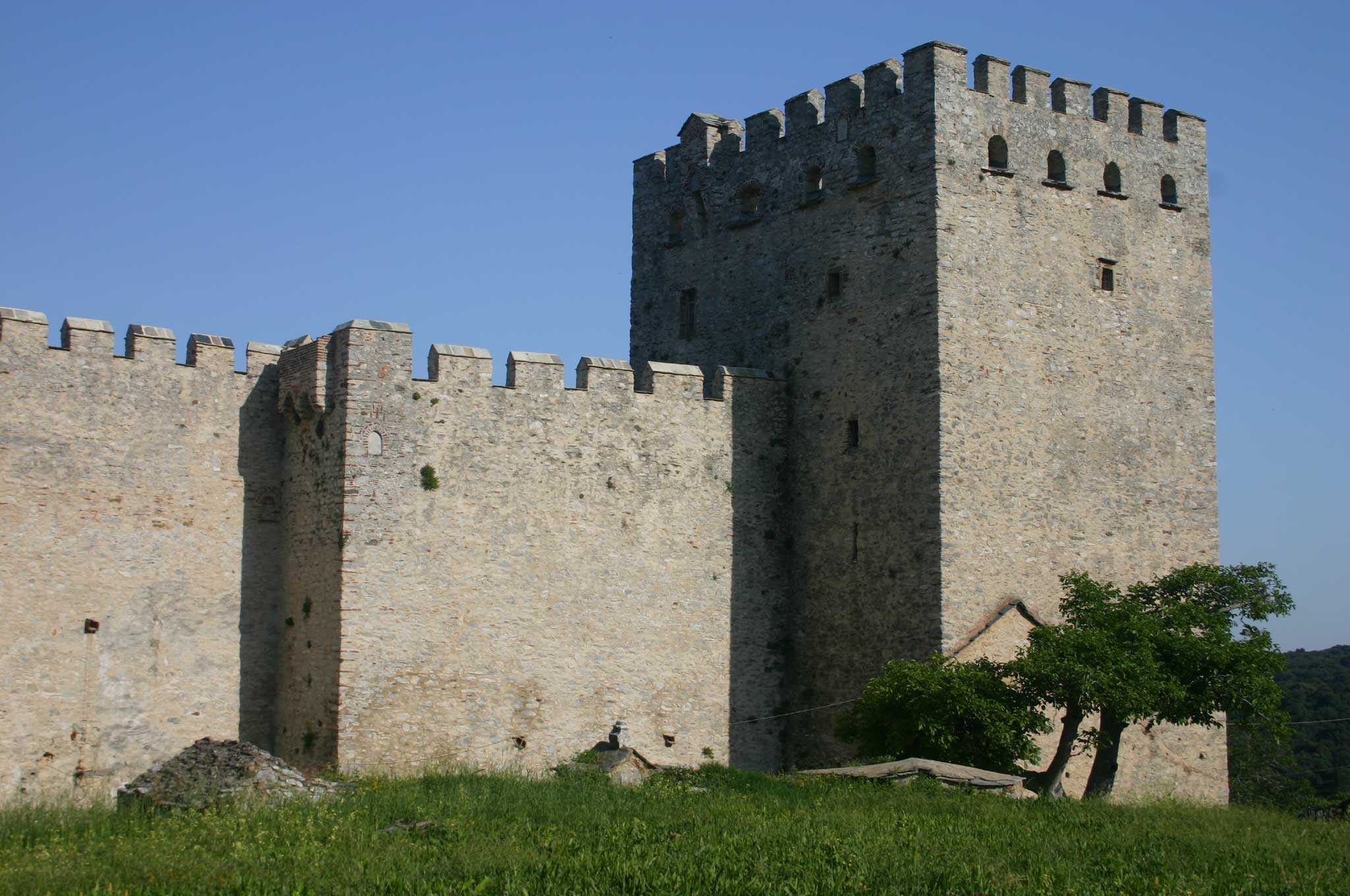 Greece, Mount Athos,  Grand Lavra Walls, Walkopedia