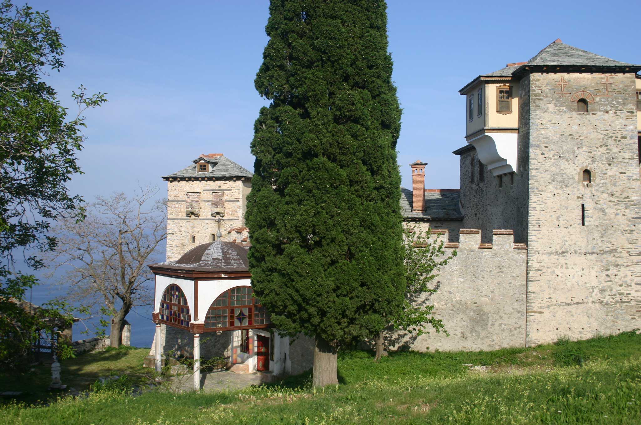 Greece, Mount Athos, Mt Athos - Grand Lavra Entrance, Walkopedia