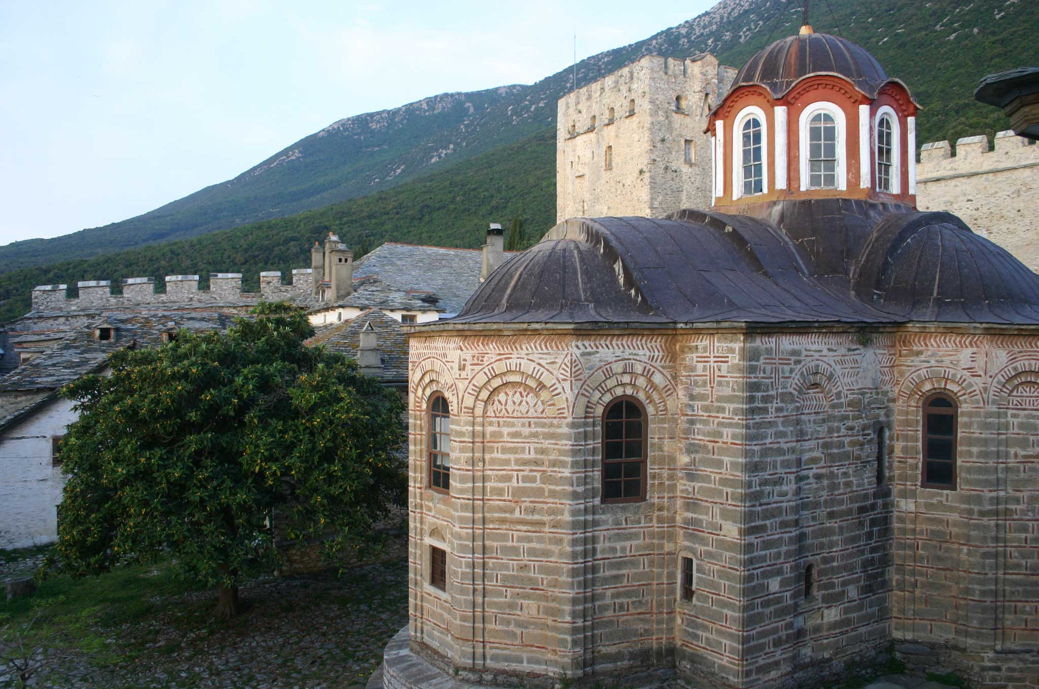 Greece, Mount Athos, Mt Athos - ? From Grand Lavra, Walkopedia