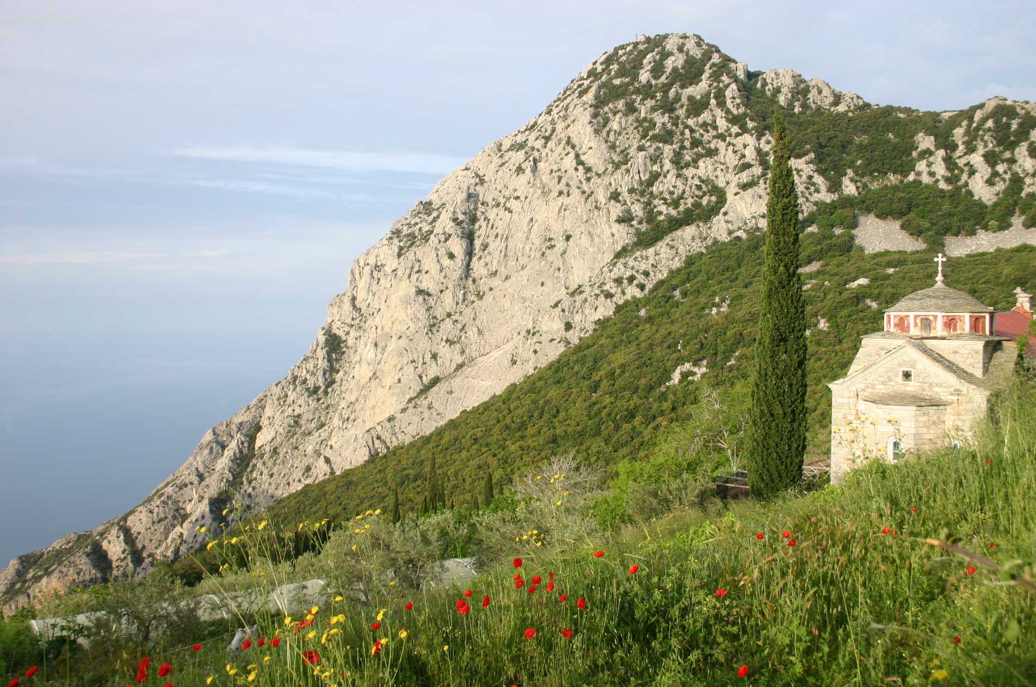 Greece, Mount Athos, Mt Athos - Above Kerasia, Walkopedia