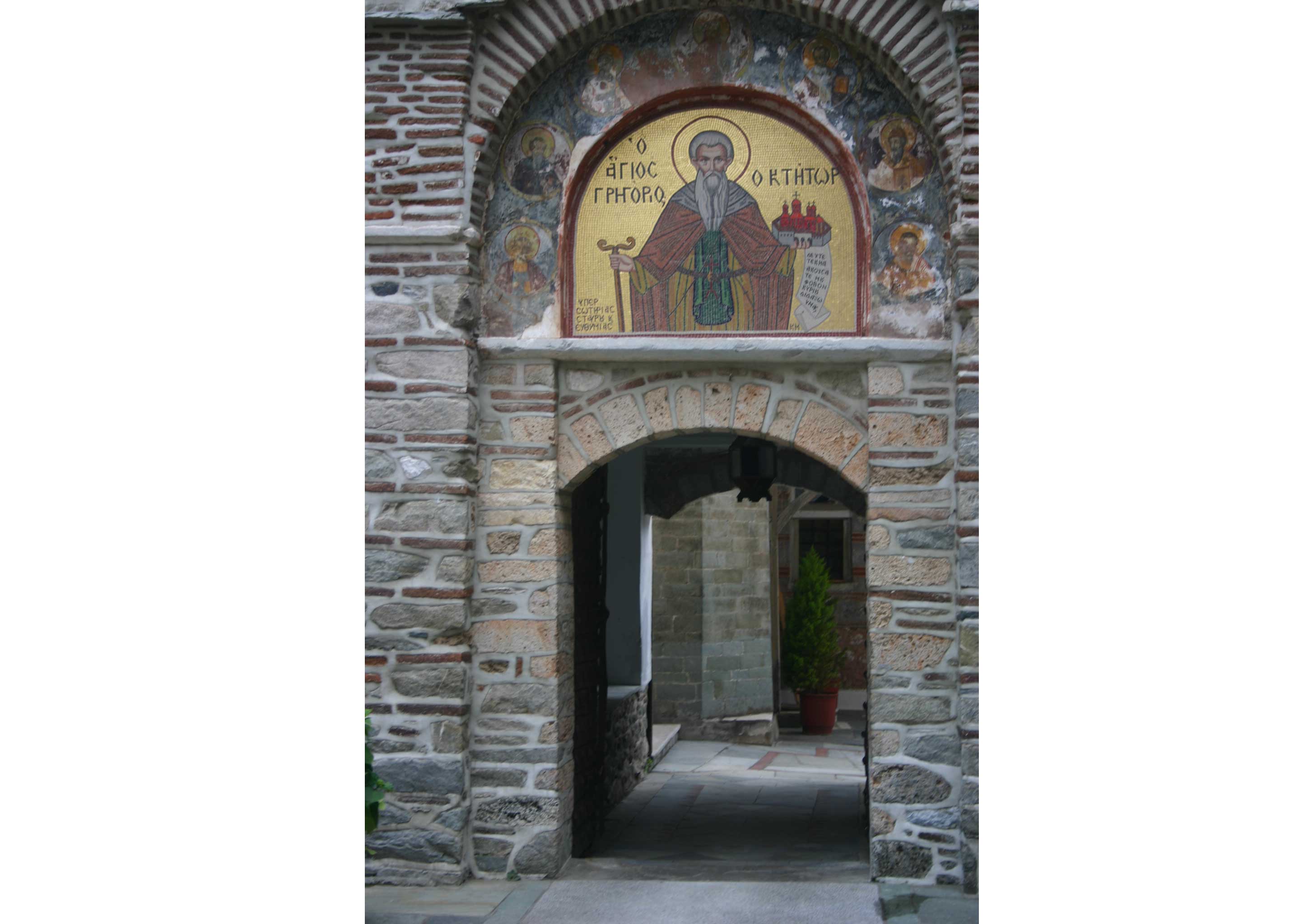 Greece, Mount Athos, Mt Athos - Grigoriou Courtyard, Walkopedia