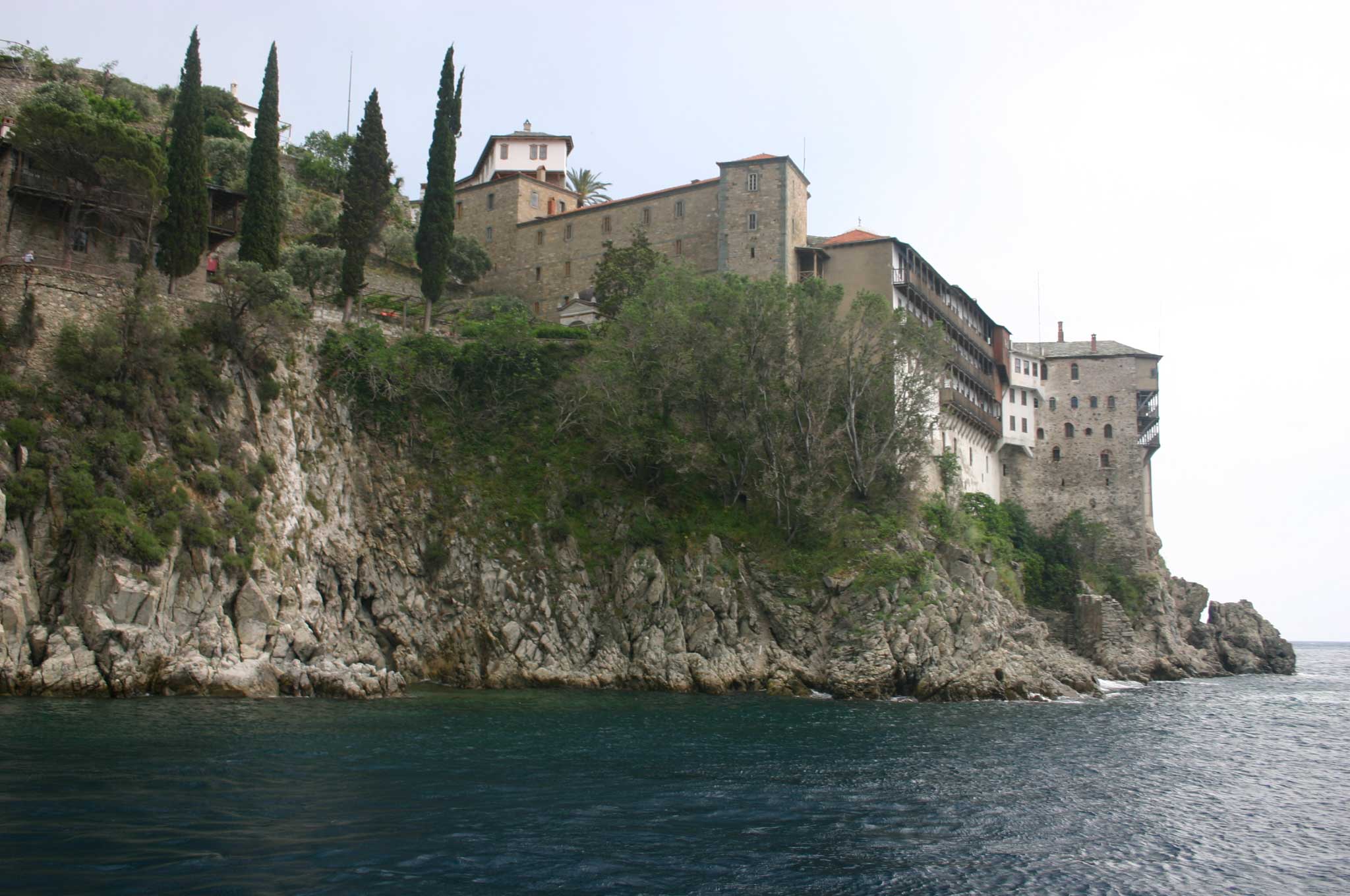 Greece, Mount Athos, Mt Athos - Grigoriou From the Sea, Walkopedia