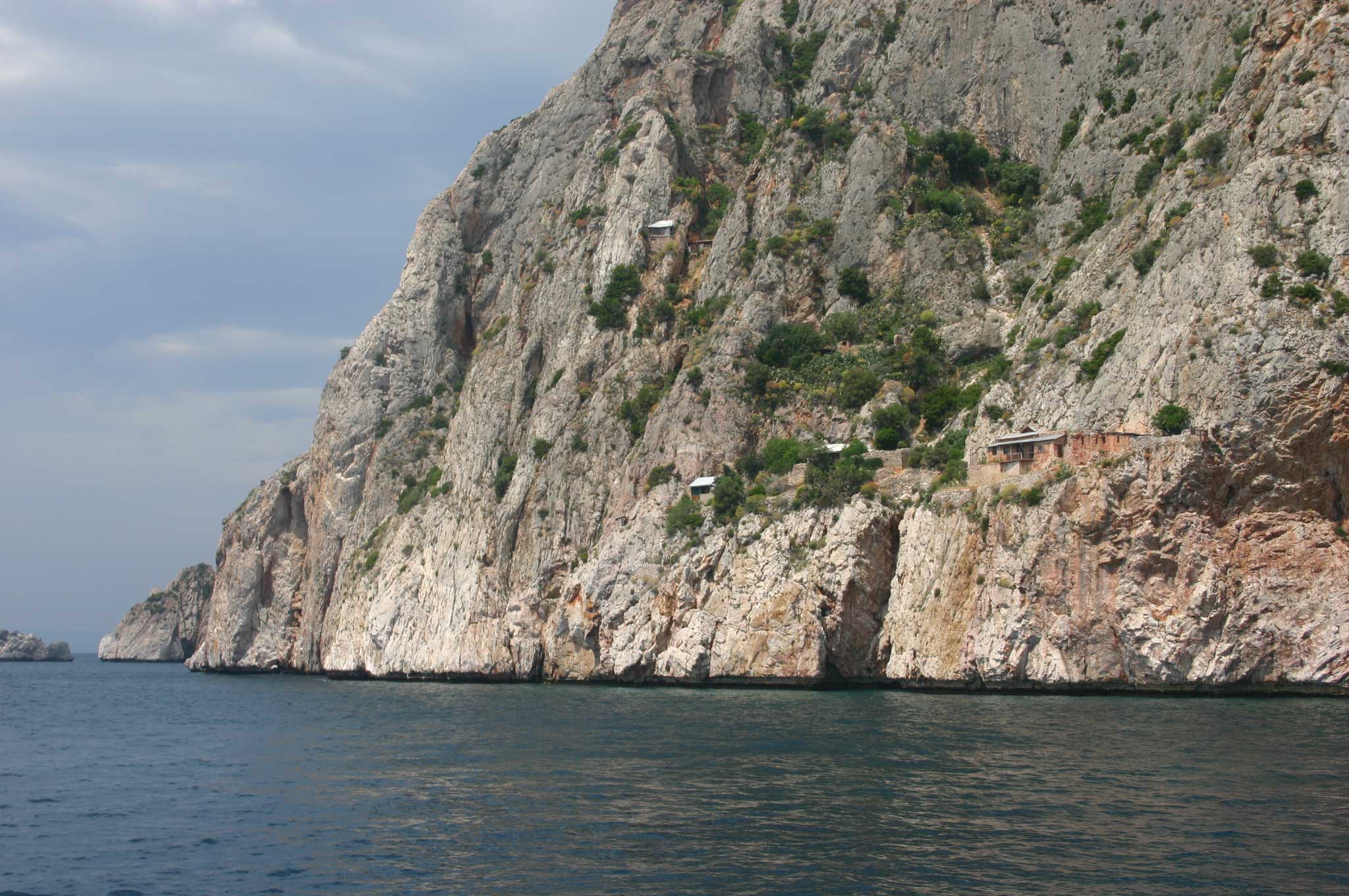 Greece, Mount Athos, Mt Athos - South Coast From the Ferry, Walkopedia