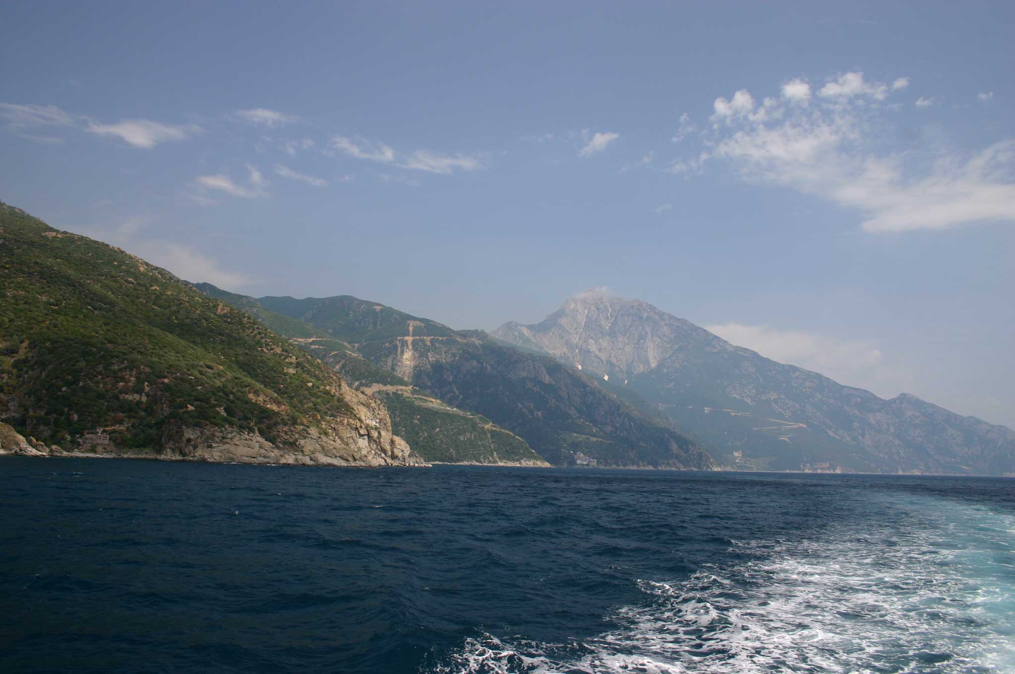 Greece, Mount Athos, Mt Athos - Back to Athos, From the ferry, Walkopedia