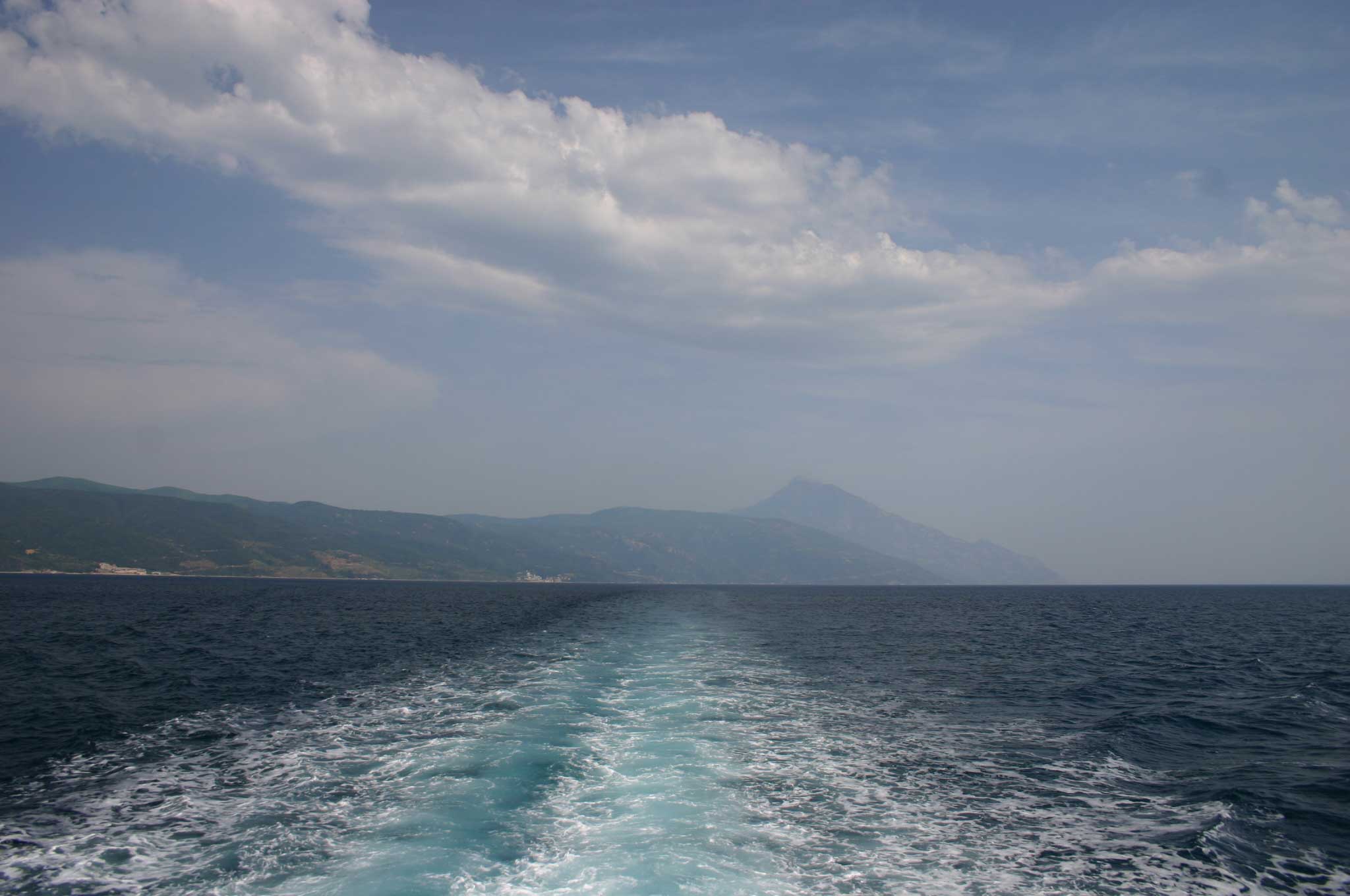 Greece, Mount Athos, Mt Athos - Back to Athos, From the ferry, Walkopedia